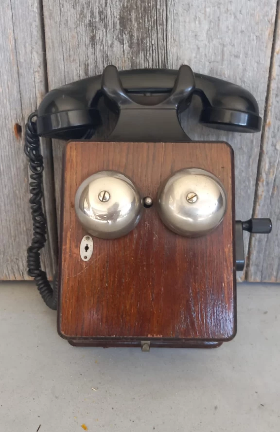 Image of Houten wand telefoon - Bell